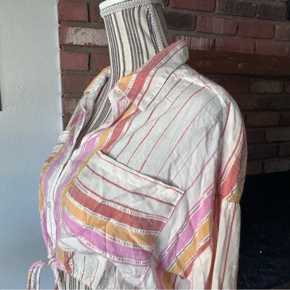 L*Space St. Lucia Cropped Top in Vaca Stripe Sz S/M - Picture 8 of 10